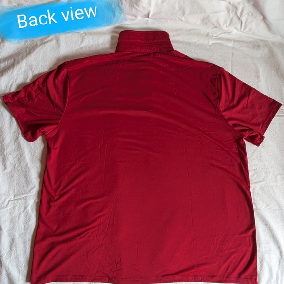 Limkun XXXLarge* men's polo shirt sleeve T shirt in burgundy - Picture 11 of 13